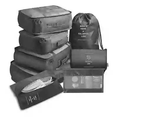 Set Organizador De Viaje 8 Piezas 8pcs