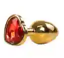 Plug Anal Mikel Joya De Corazón Roja