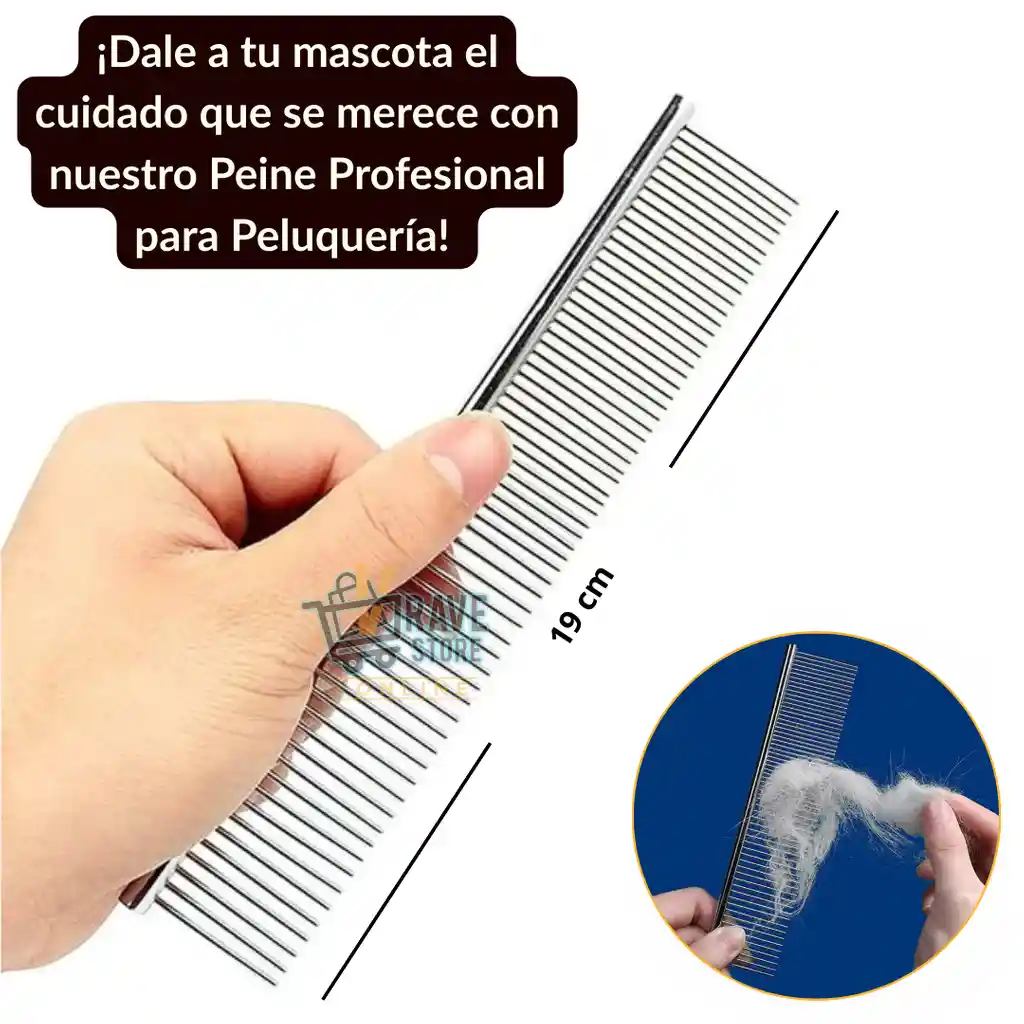 Peinilla Para Perros Y Gatos Metalica Peine Quita Nudos