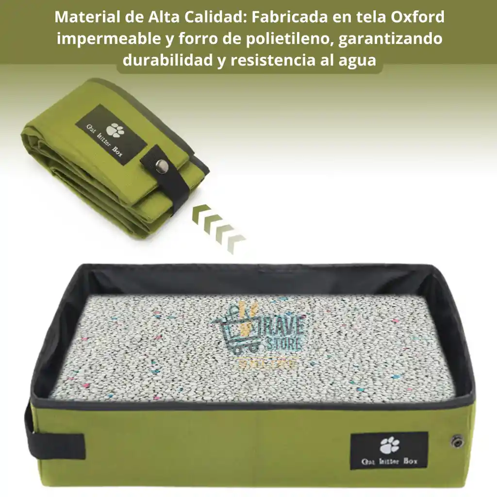 Arenero Plegable Para Gatos - Caja De Arena Portátil