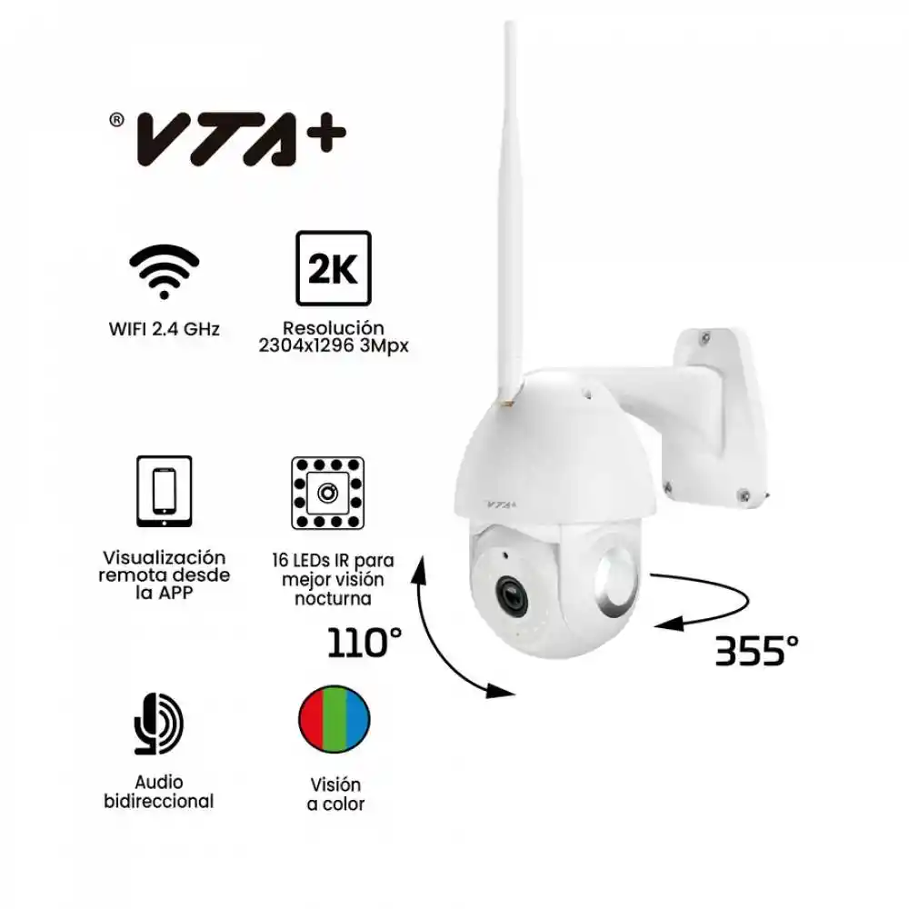 Camara Inteligente Full Hd Para Exterior Vta+ Conic