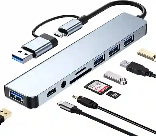 Adaptador Usb C Multipuerto Usb Micro Sd Macbook Windows