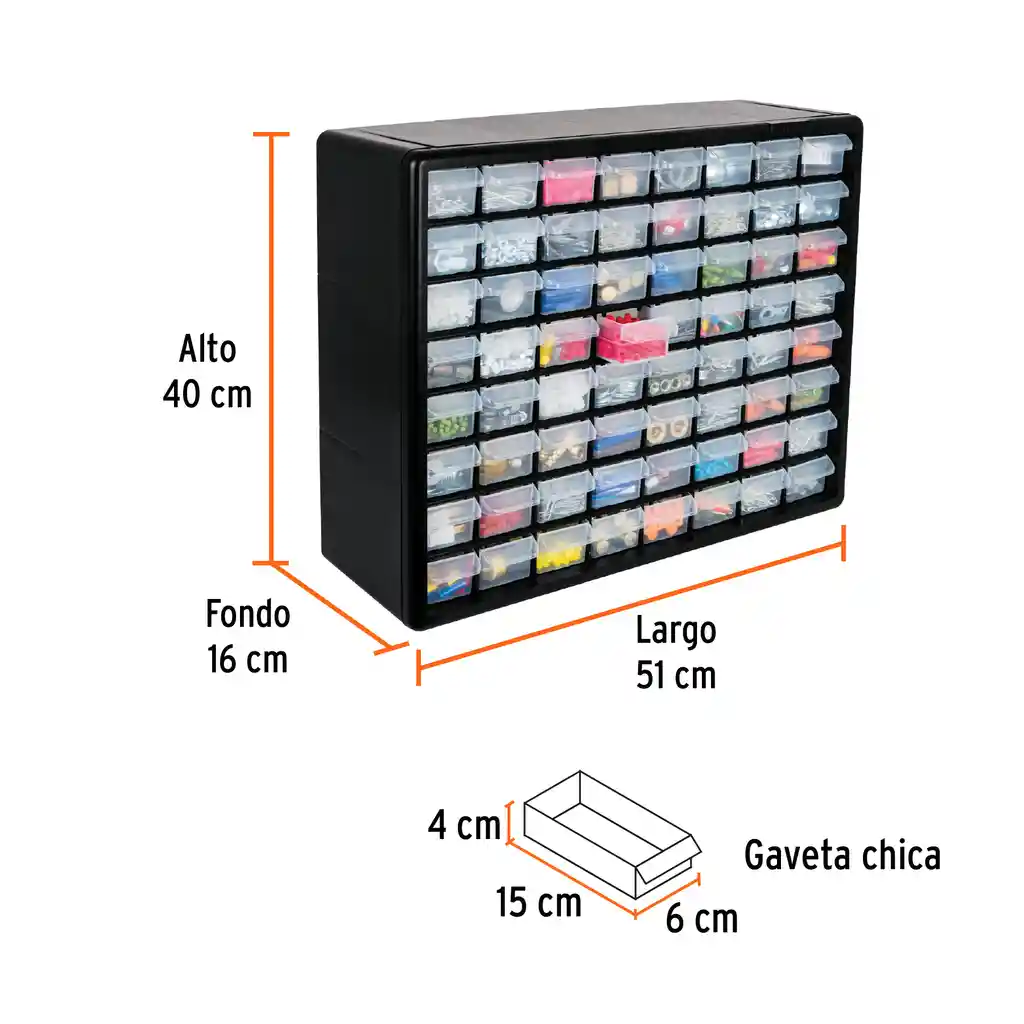 Organizador 20" Con 64 Compartimientos Truper