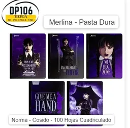 Norma Cuaderno Cosido 100 Hojas Cuadriculado Merlina