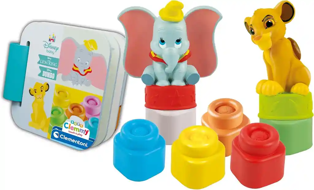 Juego Bloques Sensorial Disney Simba Y Dumbo Para Bebés