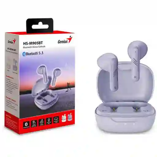 Audífonos Bluetooth Genius Hs-m905tb Purpura