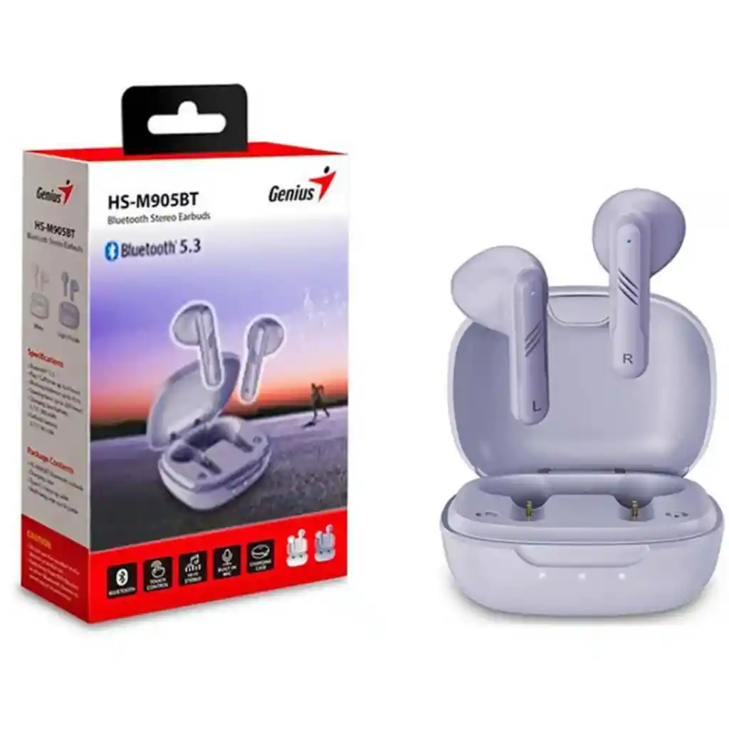 Audífonos Bluetooth Genius Hs-m905tb Purpura