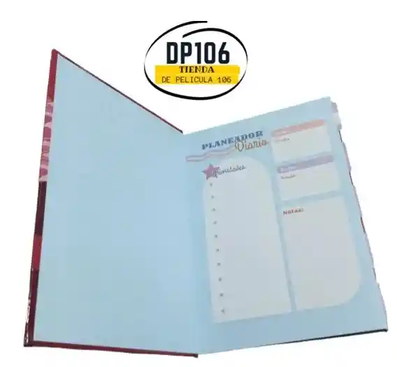 Cuaderno / Agenda Cosido Pasta Dura 5 Materias Diseño Mujer X 1 Und