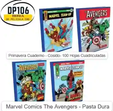 Primavera Cuaderno Cosido Marvel Comics The Avengers - 100 Hojas Cuadriculadas