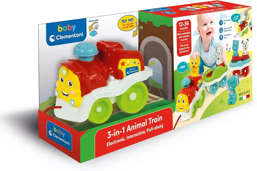 Juguete Tren Interactivo Con Sonidos De Animales Bebés