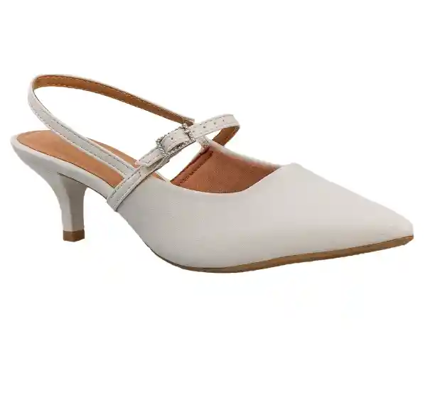 Tacón Bajo Marfil Vizzano Talla 36