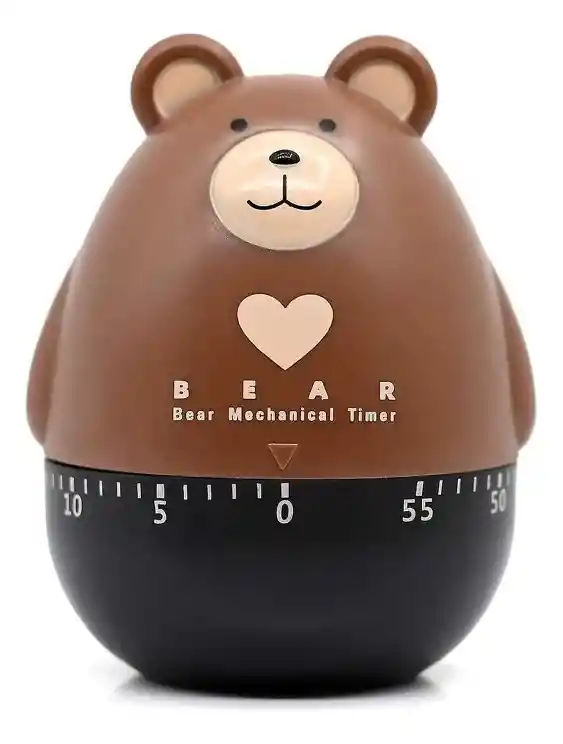Reloj Temporizador Mecánico Bear Kitchen Timer, Multiusos, Encantador
