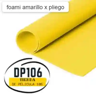 Foami Amarillo Pliego X 1 Und / Foamy / Fomi