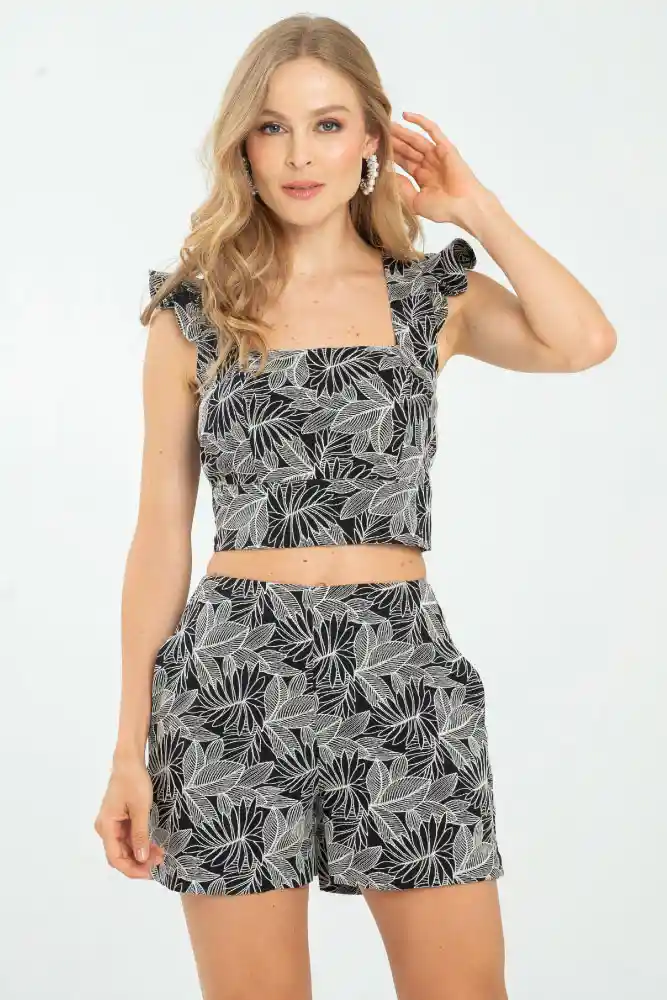 Short Flint Color Negro Talla 6