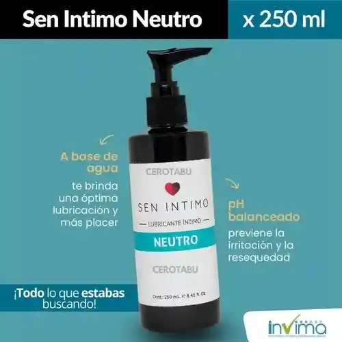Lubricante Natural Sen Intimo 250ml