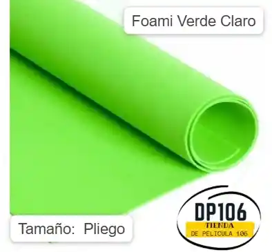 Foami Verde Claro Pliego X 1 Und / Foamy / Fomi