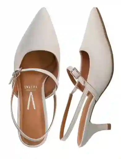 Tacón Bajo Marfil Vizzano Talla 38