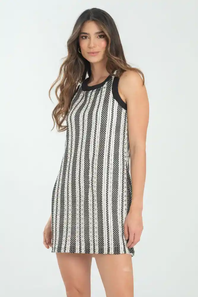 Vestido Corto Lea Color Negro Talla M
