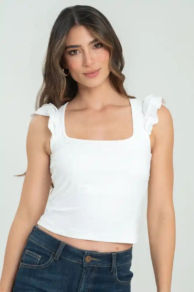 Top Maldivas Color Blanco Crudo Talla S