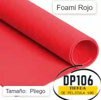 Foami Rojo Pliego X 1 Und / Foamy / Fomi
