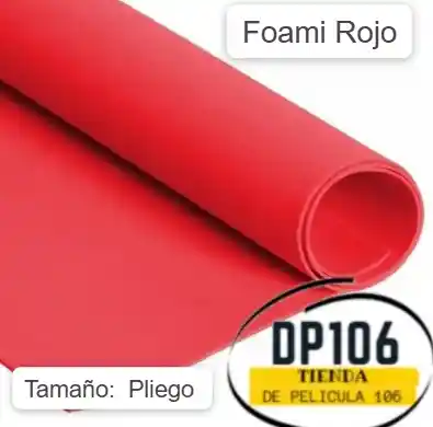 Foami Rojo Pliego X 1 Und / Foamy / Fomi