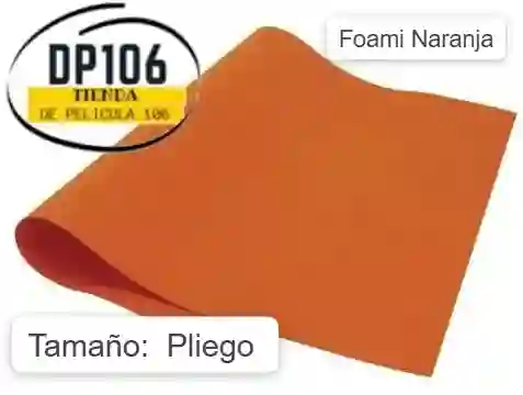 Foami Naranja Pliego X 1 Und / Foamy / Fomi