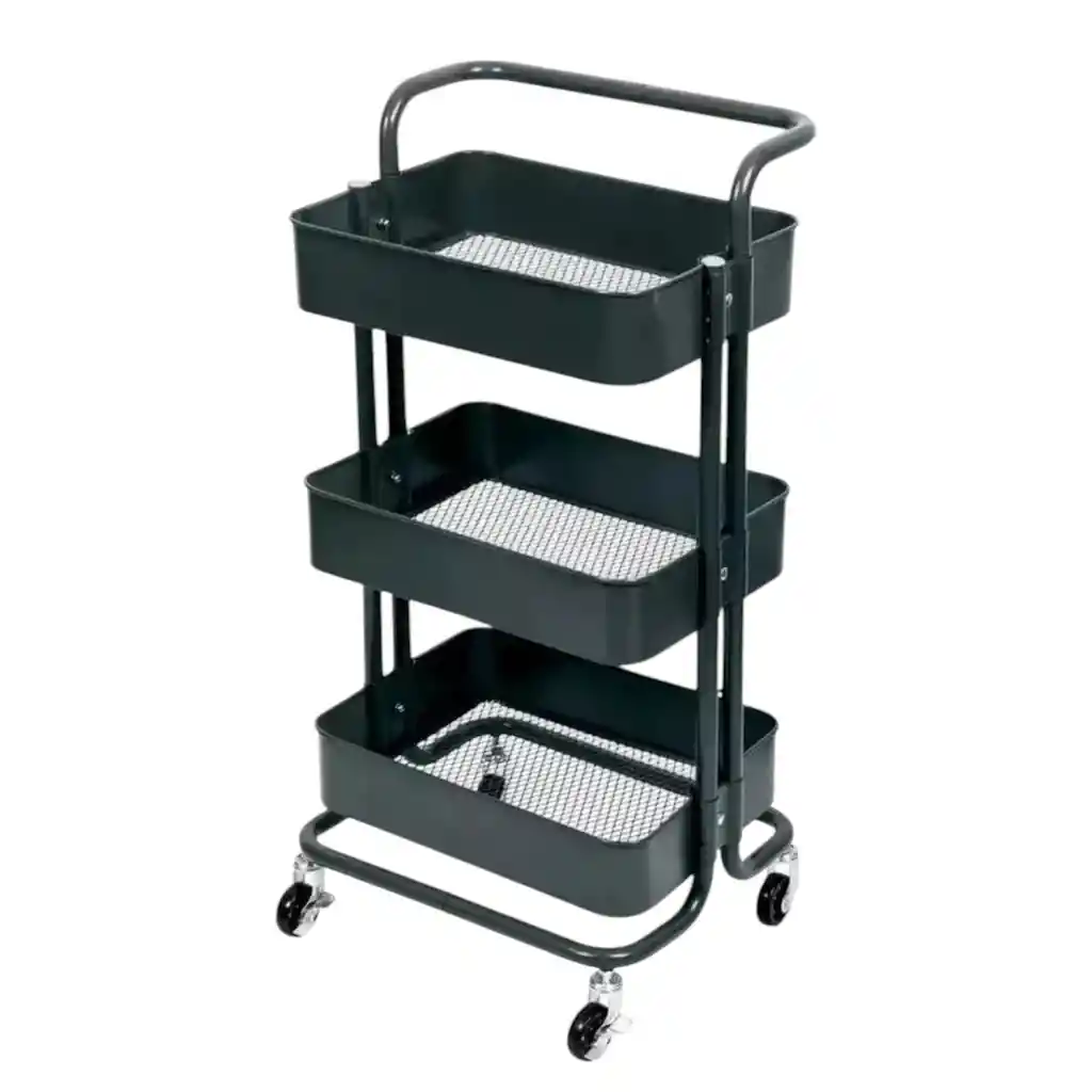 Carrito Organizador De 3 Niveles Con Ruedas Para Cocina