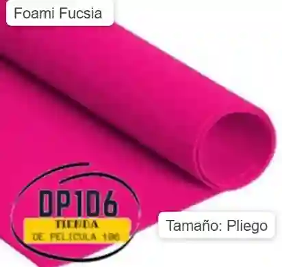 Foami Fucsia Pliego X 1 Und / Foamy / Fomi