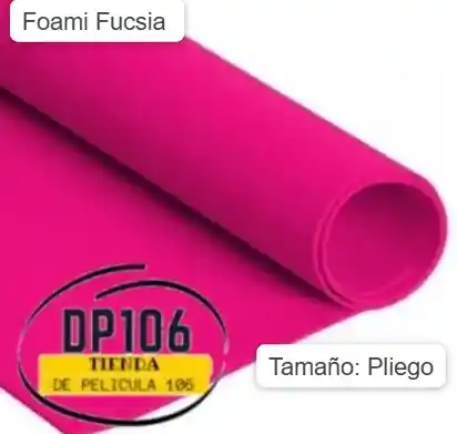 Foami Fucsia Pliego X 1 Und / Foamy / Fomi