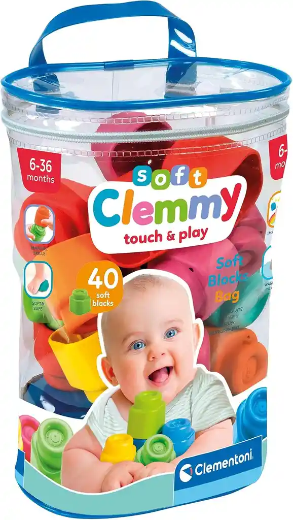 Juegos Didáctico 40 Bloques Sensoriales Suaves Para Bebés