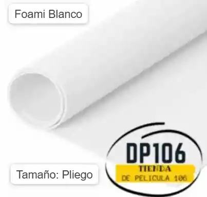 Foami Blanco Pliego X 1 Und / Foamy / Fomi