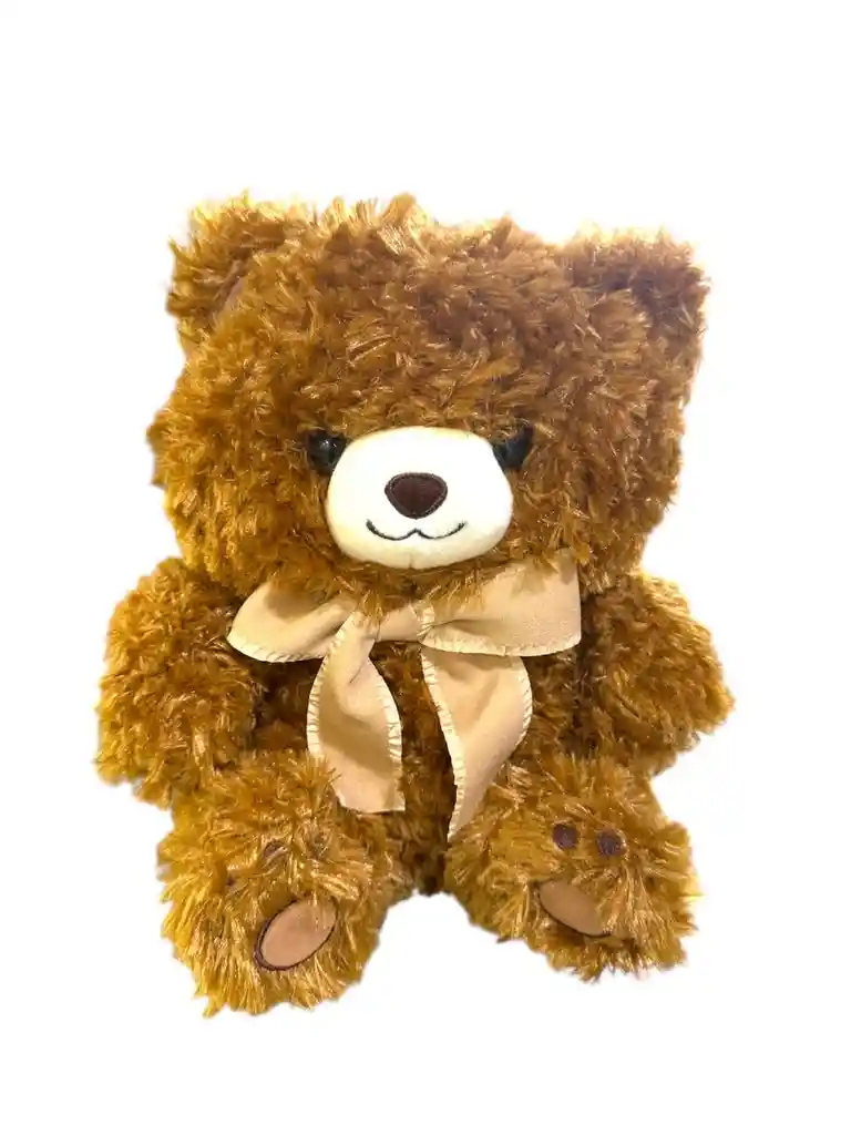 Oso De Peluche Café Con Moño – Detalle Clásico Y Tierno Para Regalar