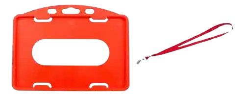 Escarapela Porta Carnet Horizontal Con Cinta Reata X 10 Und Rojo