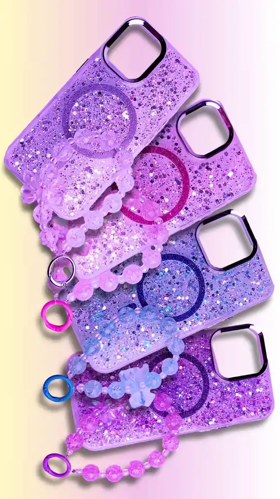 Carcasa Estuche Case Para Iphone 16 Escarcha Azul + Manilla Gratis