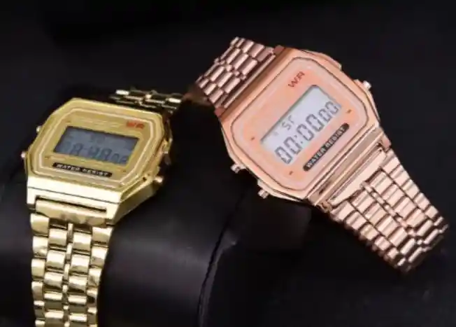 Reloj De Pulsera De Lujo Resistente Al Agua Retro Digital De Acero Inoxidable Relojes Militares Deportivos Hombres Mujeres Reloj De Pulsera Electrónico
