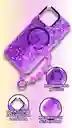 Carcasa Estuche Case Para Iphone 16 Escarcha Rosado + Manilla Gratis