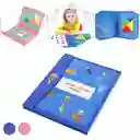 Juego Tangram Magnético De Madera Para Niños Azul