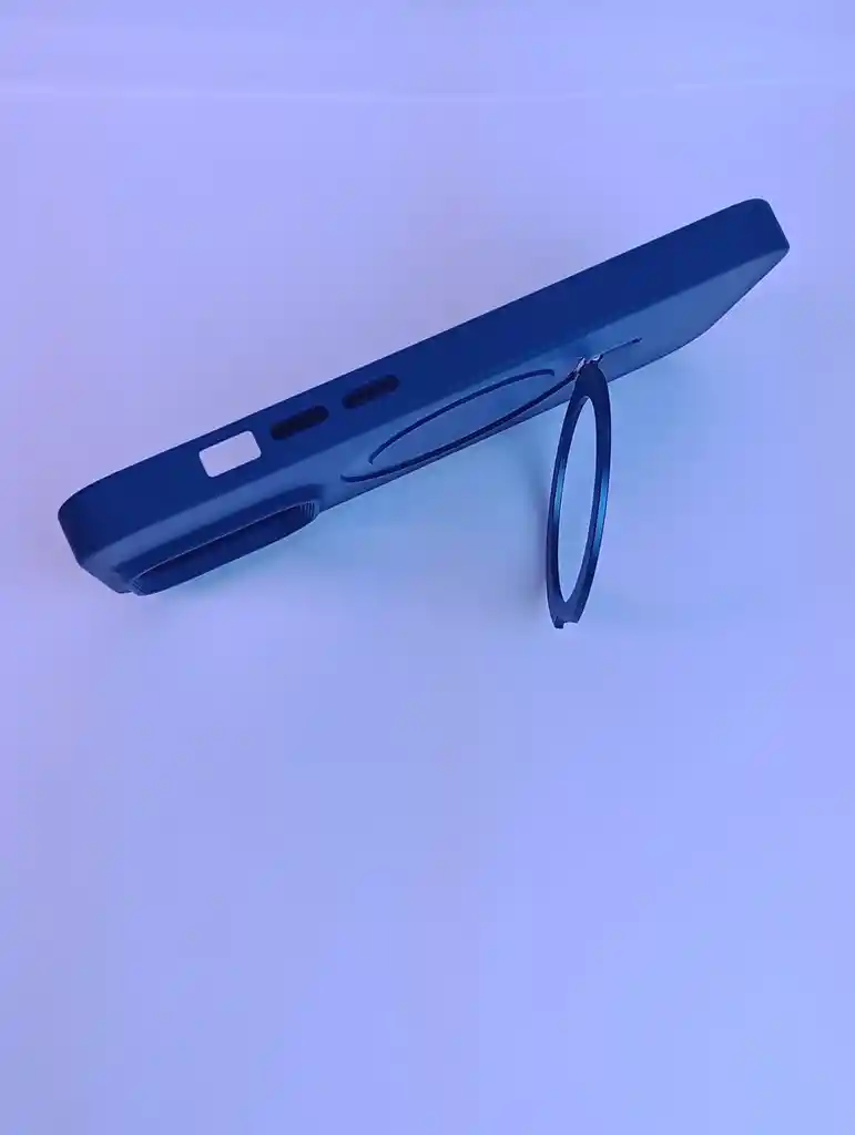 Carcasa Estuche Case Para Iphone 15 Magsafe Giratorio Azul Tripode
