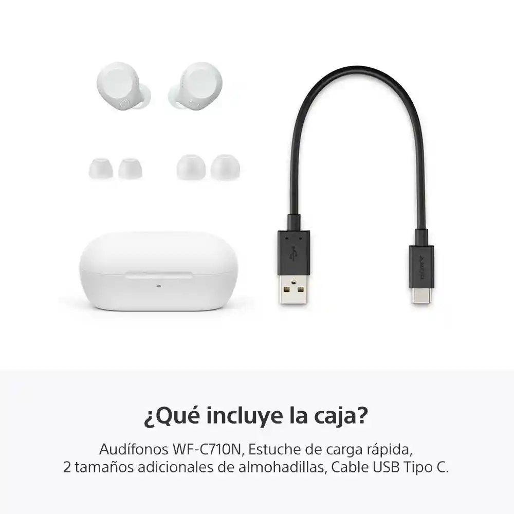 Audífonos Inalámbricos Con Noise Cancelling | Wf-c710n - Blanco