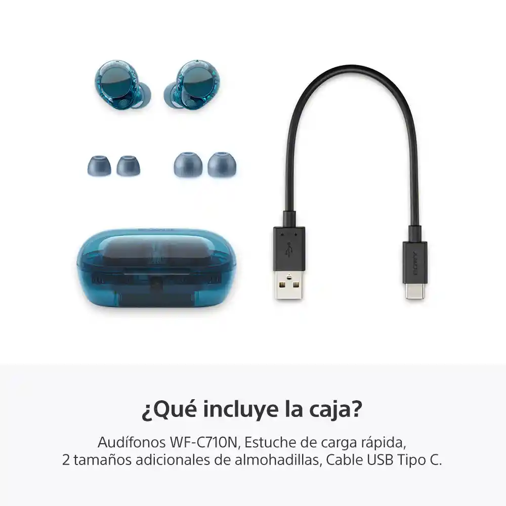Audífonos Inalámbricos Con Noise Cancelling | Wf-c710n - Azul