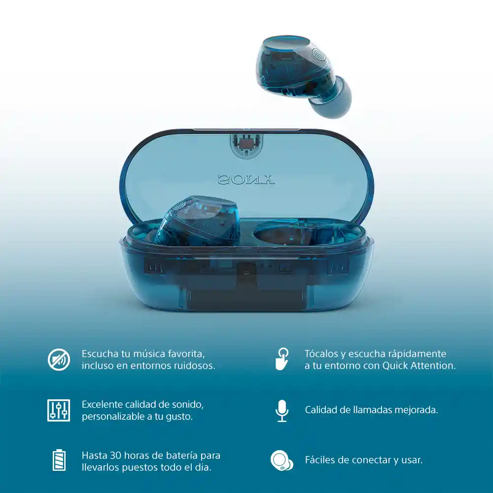 Audífonos Inalámbricos Con Noise Cancelling | Wf-c710n - Azul