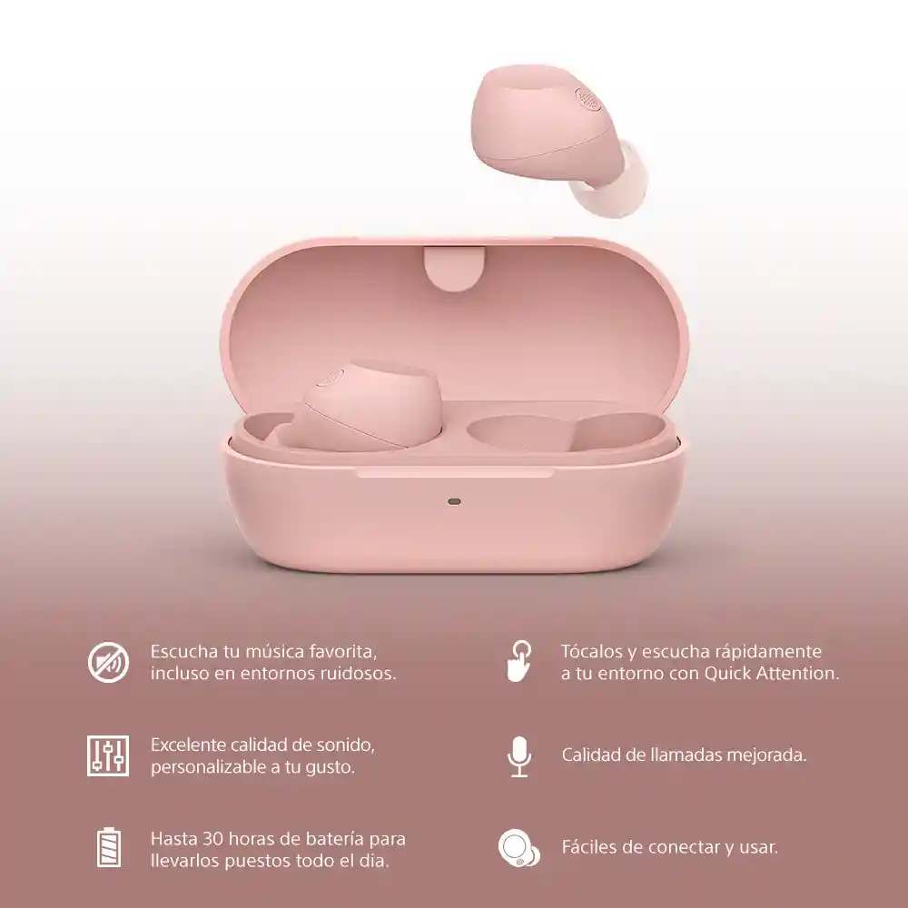 Audífonos Inalámbricos Con Noise Cancelling | Wf-c710n - Rosado