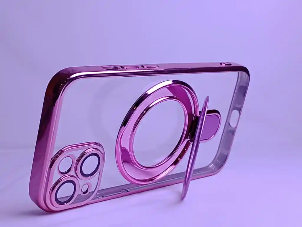 Carcasa Estuche Case Para Iphone 13/14 Magsafe Lujo Rosado
