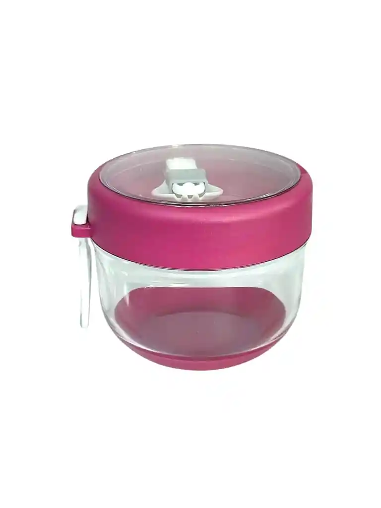Vaso Tuppers Fruta Cereal Con Tapa Recipiente Siliconado