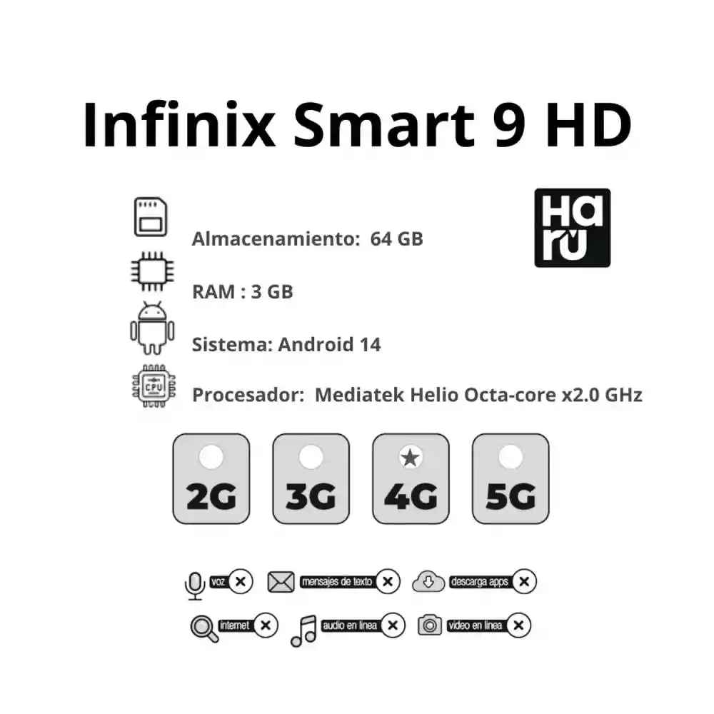 Smartphone Infinix Smart 9hd 64 Gb