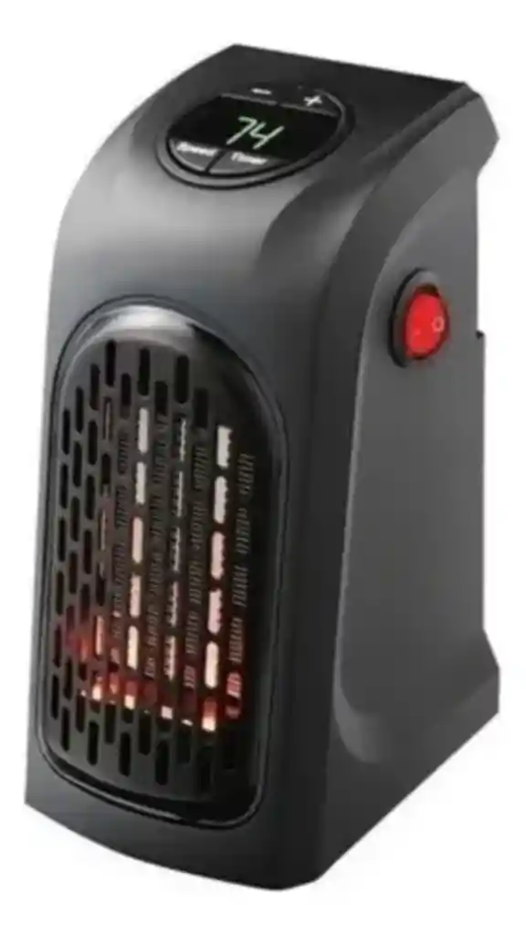 Calentador Ambiente Portátil Calefacción 400w De Pared Color Negro 110v