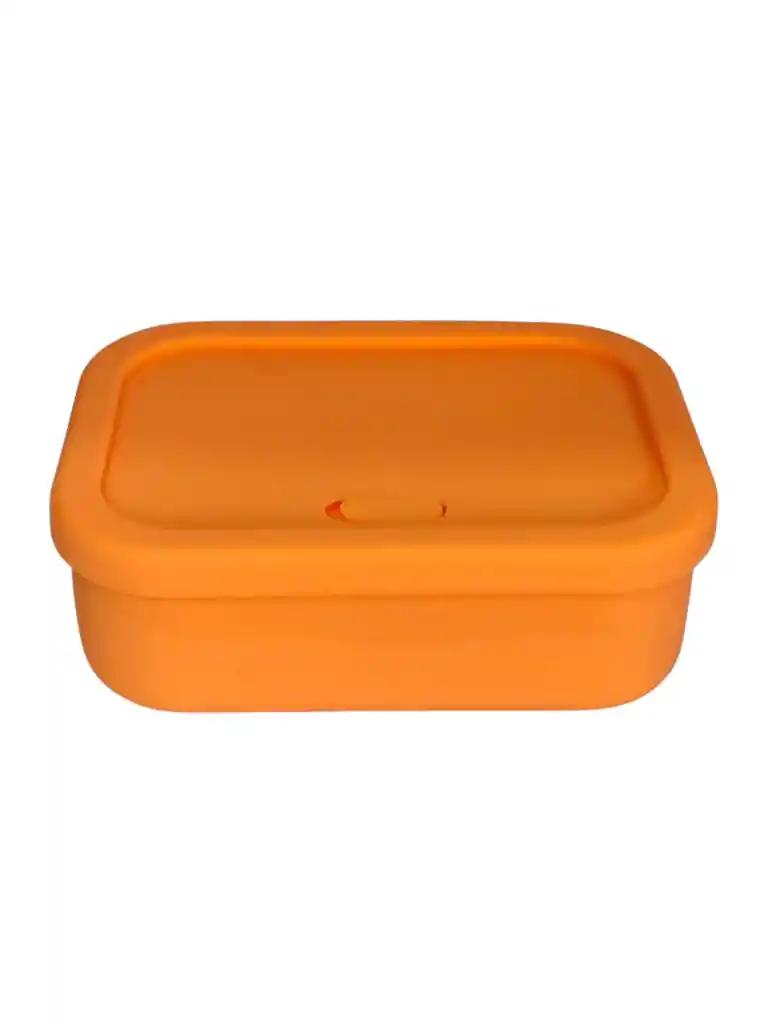 Taper Rectangular En Silicona Con Division Porta Comida