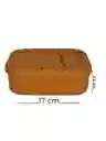 Taper Rectangular En Silicona Con Division Porta Comida