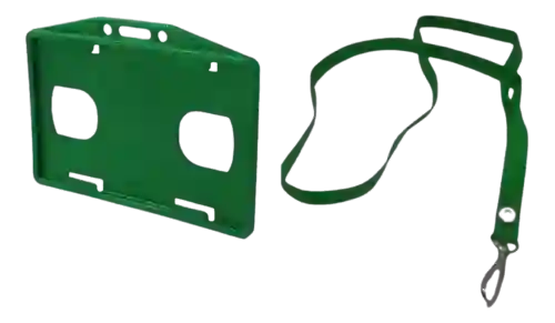 Escarapela Porta Carnet Horizontal Con Cinta Reata X 25 Und Verde