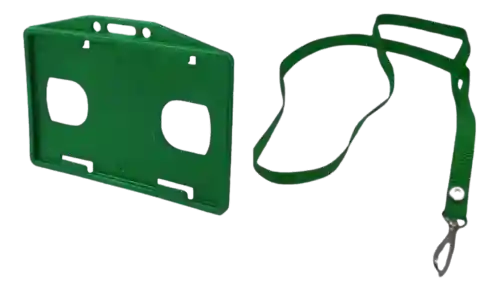 Escarapela Porta Carnet Horizontal Con Cinta Reata X 25 Und Verde